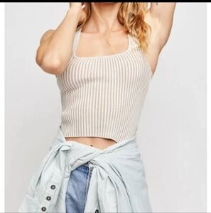 Free People Intimates Beige Cropped Top